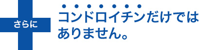 さらに、コンドロイチンだけではありません。